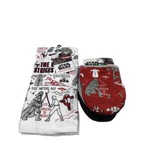 Star Wars Kitchen Towels Oven Mitts Set Mandalorian Darth Vader Gift Brand New